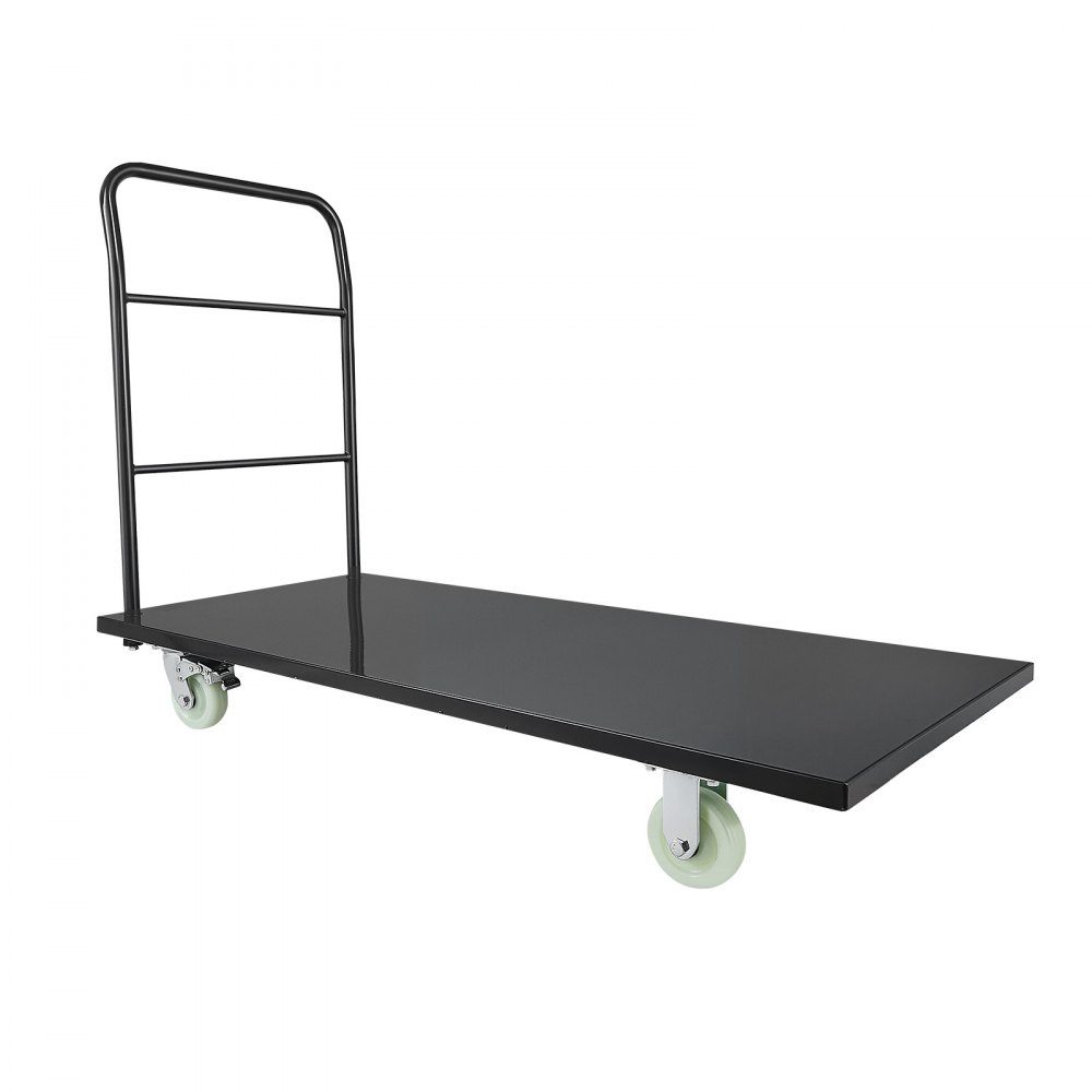 Folding Platform Trolley 907kg, Transport Trolley with Swivel Wheels and Handle, Storage Trolley, Heavy Duty Luggage Transport Trolley, Ideal for Warehouse, Workshop, Factory, 1525x700x1090mm