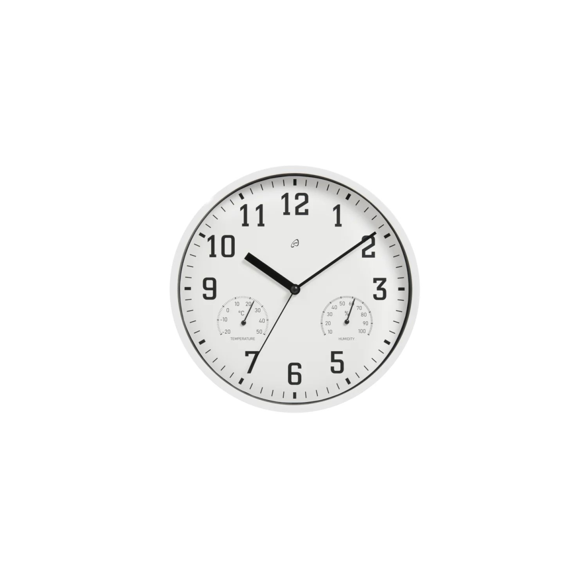 AURIOL® wandklok met thermo- en hygrometer (wit)