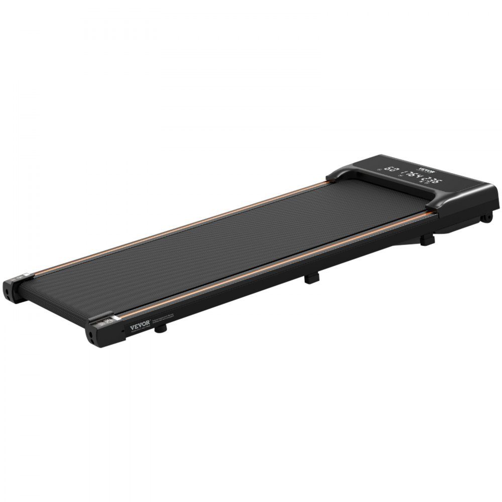 Walking Pad Laufband unter dem Schreibtisch, Laufband für die Arbeit, Arbeitslaufband mit 120 kg Tragkraft, tragbares Pad mit 2,5 PS, Fernbedienung, LED-Anzeige 1-6 km/h, Schwarz