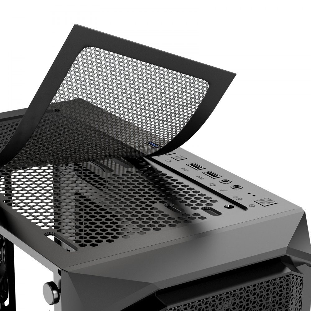 PC Gaming Case, Mid-Tower, High Airflow Tempered Glass Panel, Dust Filter, 4x 120mm ARGB Fans, Cable Management, for GPUs up to 320mm Length, for ATX / M-ATX / ITX