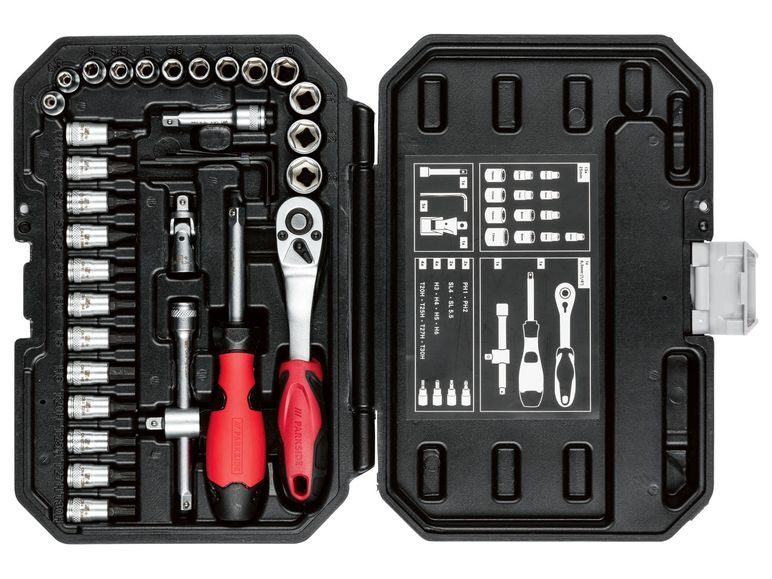 PARKSIDE® socket wrench set »PSSS 36 A1«, 36 pieces
