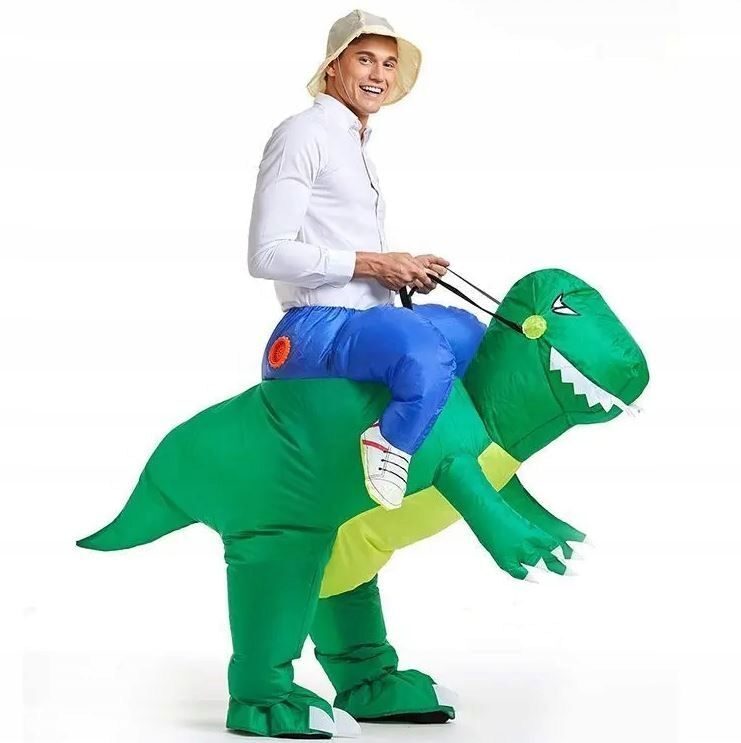 OPBLAASBAAR Dino-kostuum voor feest, Hallo, Halloween, carnaval