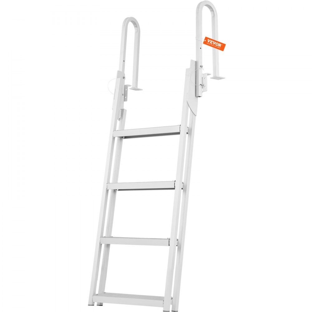 Aluminium-Anlegeleiter, Bootsleiter, klappbare Bootstrittleiter, 4 Stufen, 158 kg