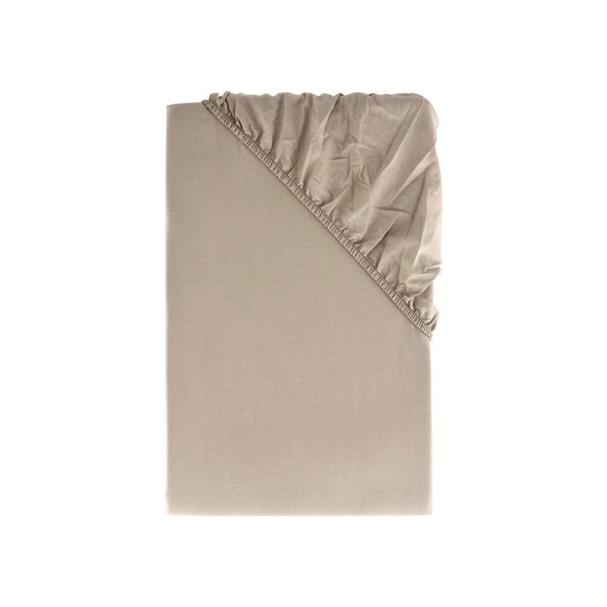 LIVARNO home Perkal-Spannbettlaken, 140-160 x 200 cm (Beige)