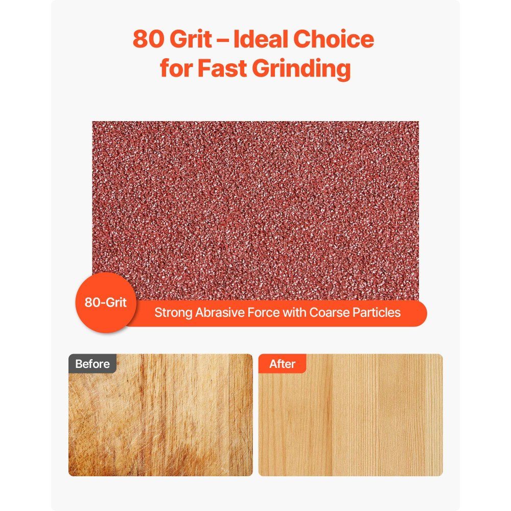 Sanding Belts, 202 x 485mm Sandpaper for Belt Sander, 12 Pack 80 Grit Aluminum Oxide Fabric Sanding Belt, Ideal for Woodworking, Steel, Aluminum, Non-Ferrous Metals