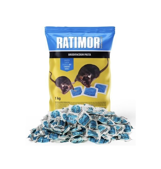 POISON PASTE FOR MICE AND RATS 1 KG + POISON MOUSE GRANULES 1 KG RATIMOR Set