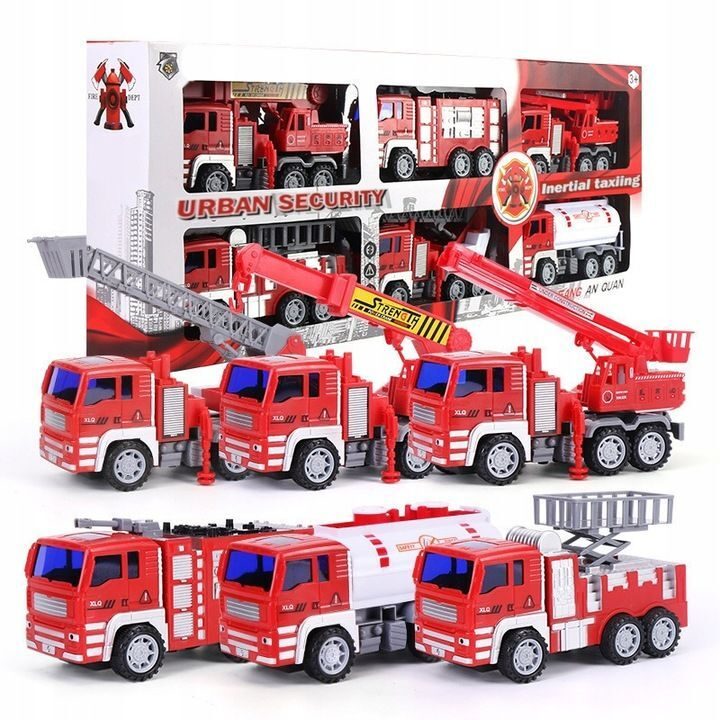 Children's fire department fire engine toy car XXL set