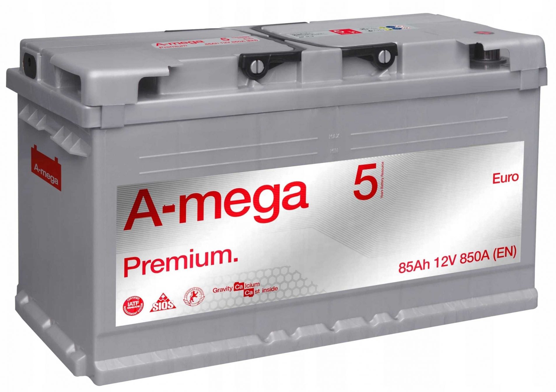 Amega Premium M5 12v 85ah 850a – Artikelnr. 6ST-85-А3