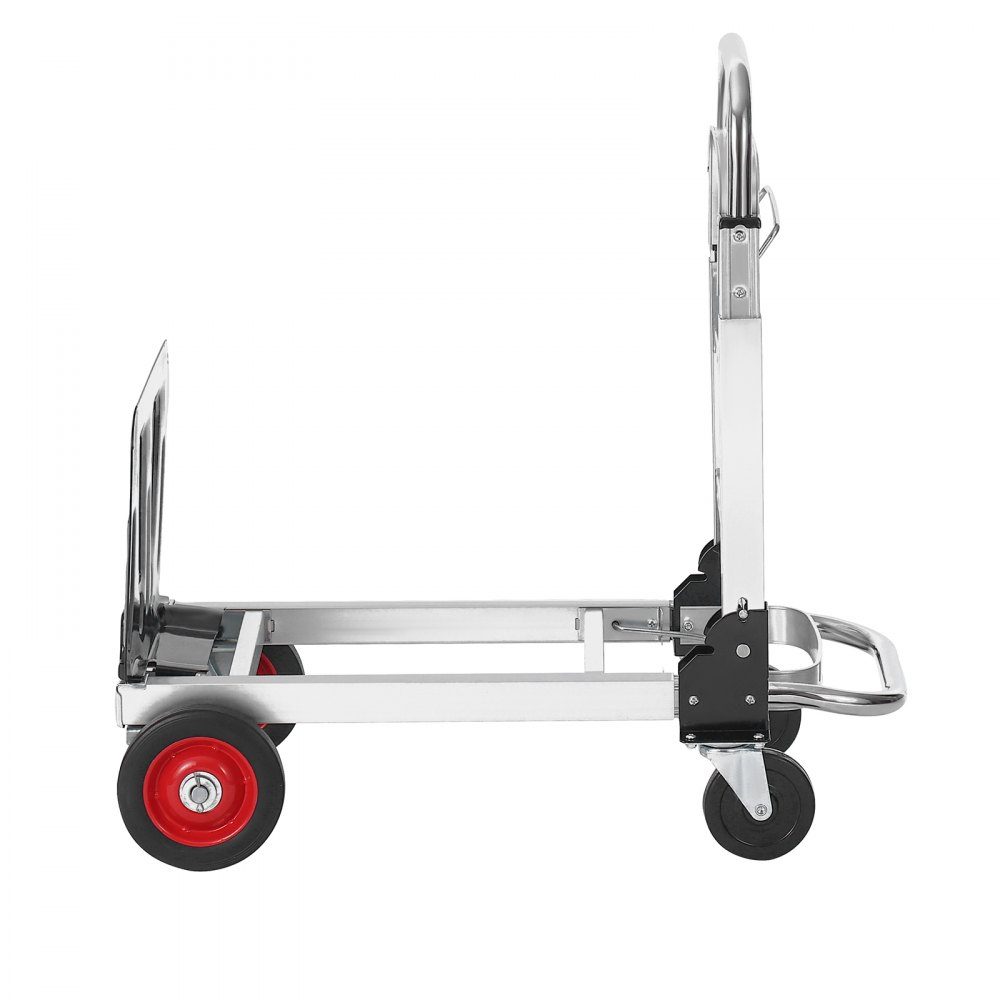 2 in 1 opvouwbare steekwagen 0,6243 kg laadvermogen transportwagen aluminiumlegering koolstofstaal steekwagen platformwagen voor laden en transporttaken binnen en buiten