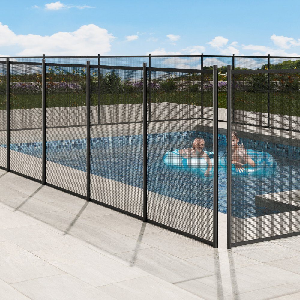 Zwembadhek, 4' x 55', verwijderbare kinderveiligheid zwembadhek, eenvoudige doe-het-zelf-installatie, zwembadhek, 12oz Teslin PVC zwembadheknet, beschermt kinderen en huisdieren