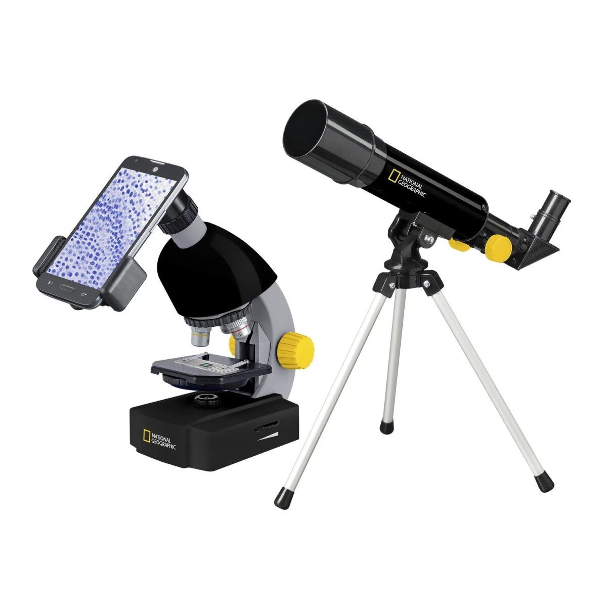 Astronomie- und Mikroskopie-Set von National Geographic, mit viel Zubehör