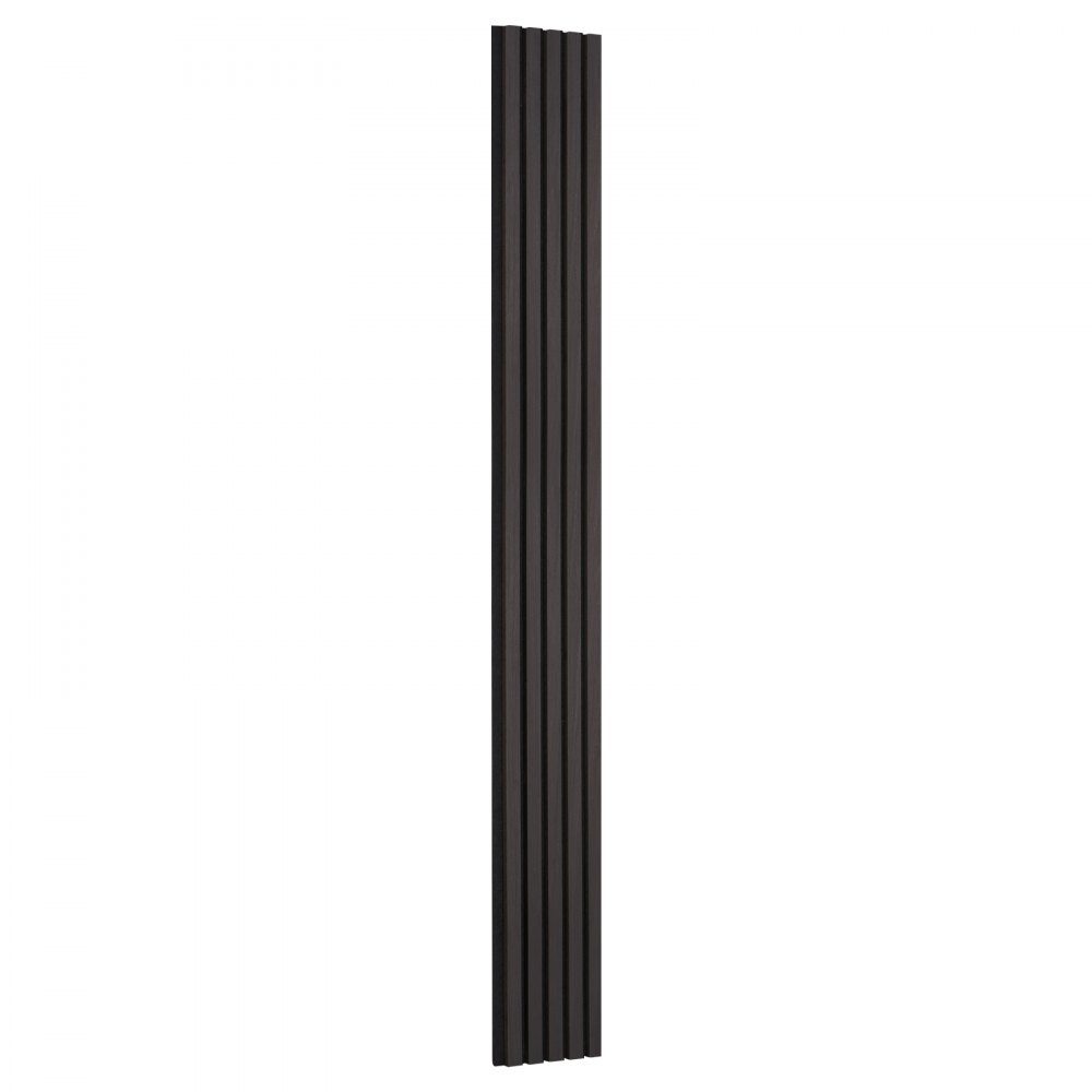 Akustikplatten, Akustikplatten, 2400 x 200 mm, MDF-Akzent-Holzwandpaneele für moderne Innenwanddekoration, Kunstholz-Wandpaneele zur Geräuschreduzierung, schwarze Eiche, 4er-Set