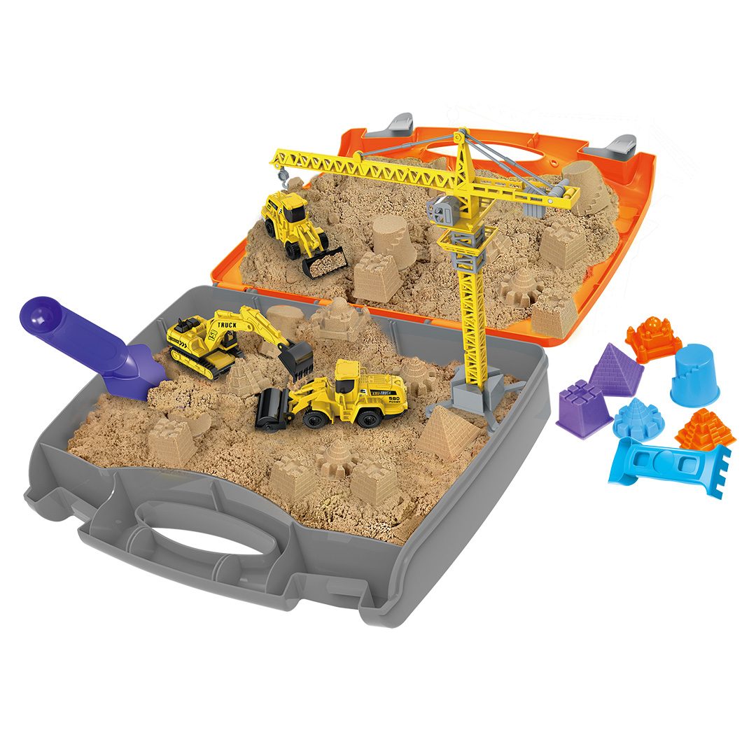 Bouwplaats met kinetisch zand