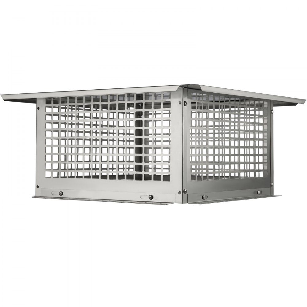 Couvercle de cheminée en acier inoxydable 304, 582x582x245mm, couvercle de cheminée, protection contre les oiseaux, hotte de cheminée, 2 méthodes d'installation, la cheminée est compatible avec différents types de cheminée
