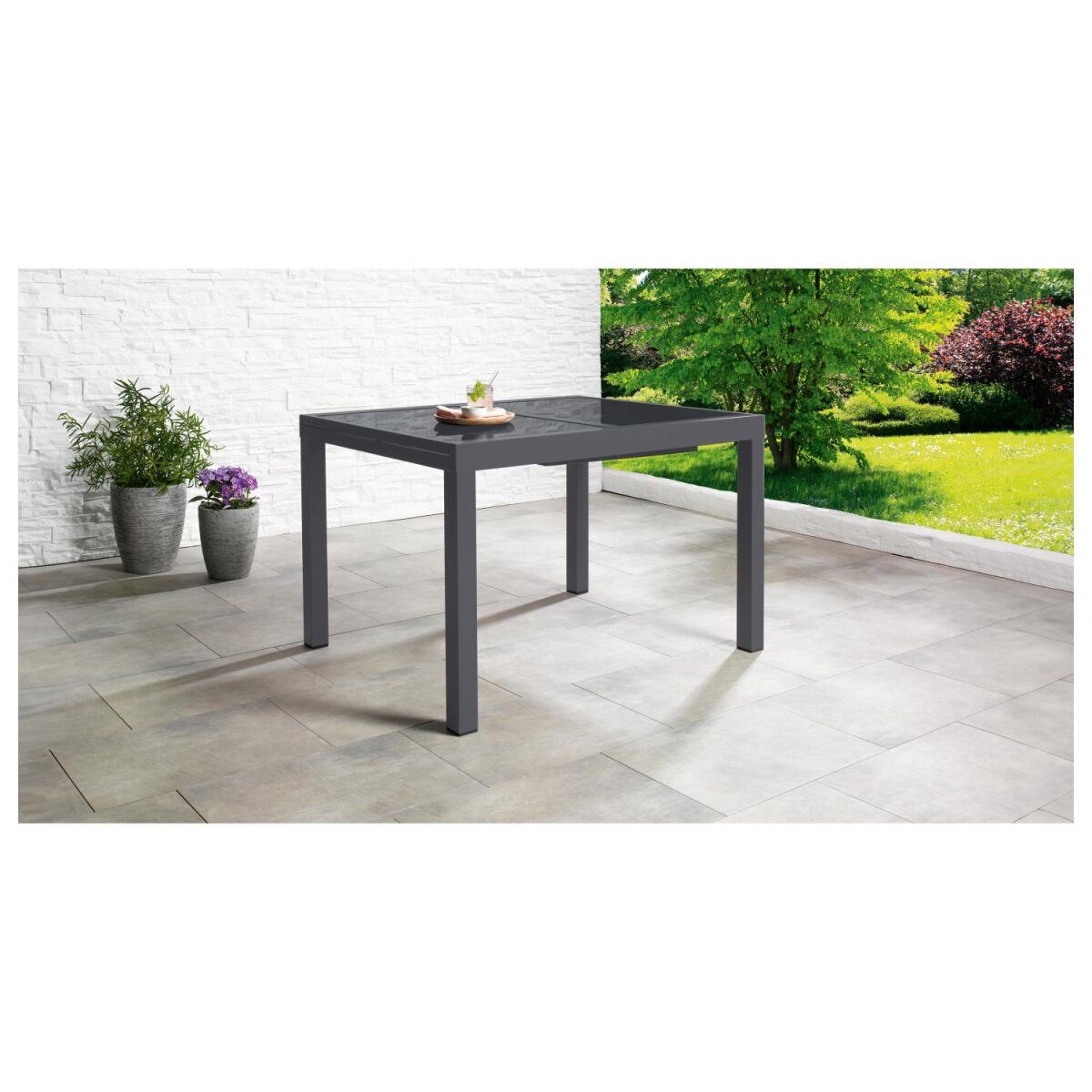 LIVARNO home Aluminium-Gartentisch „Houston / Toronto“, ausziehbar, grau