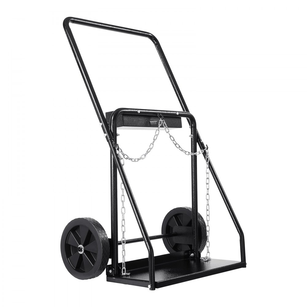 Welding Cylinder Truck, Oxygen Acetylene Tank Truck with 200kg Static Load Capacity, 10" Solid Wheels & Safety Chains for Tank Storage, for Double 12.5" Diameter Gas Cylinders Welding Cylinder Truck, Oxygen Acetylene Tank Truck with 200kg Static Load Capacity, 10" Solid Wheels & Safety Chains for Tank Storage, for Double 12.5" Diameter Gas Cylinders