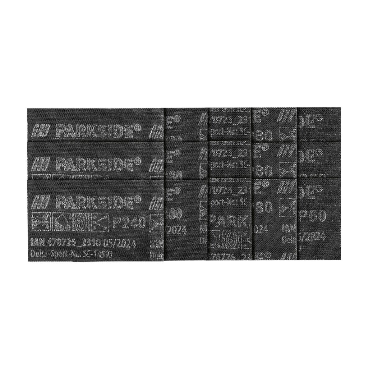 PARKSIDE PERFORMANCE® sanding grid set, for wood, filler, paint, plastic and metal (orbital sander set)