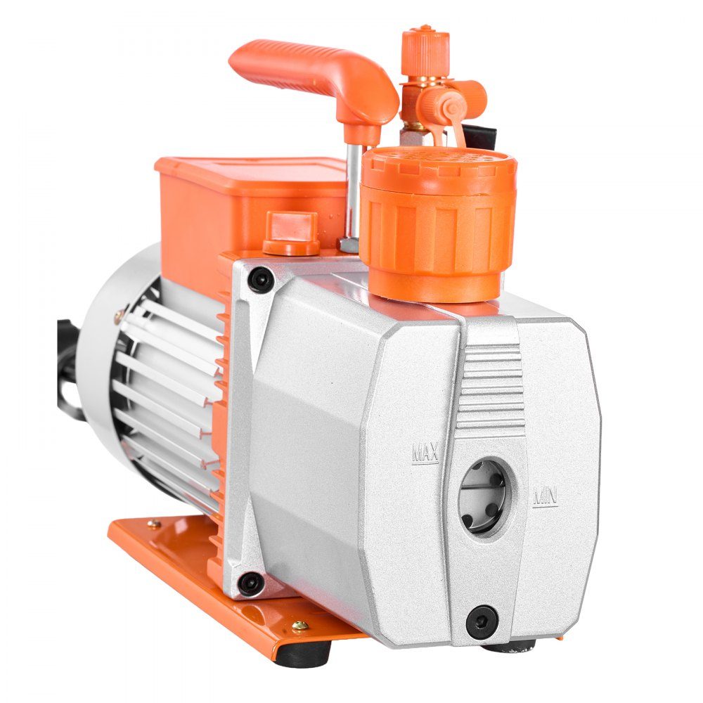 Vacuümpomp 7 CFM 198L/min, 2-traps, 550W, geschikt voor R134a, R22, R410a, R1234YF en R32, 4-polige motor, voor onderhoud van auto-airconditioning en harsontgassing, inclusief olie