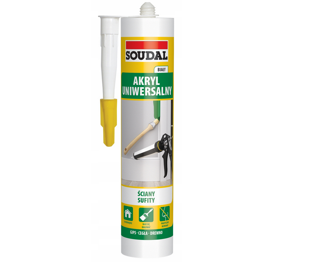 SCELLANT ACRYLIQUE UNIVERSEL SOUDAL BLANC 280 ml