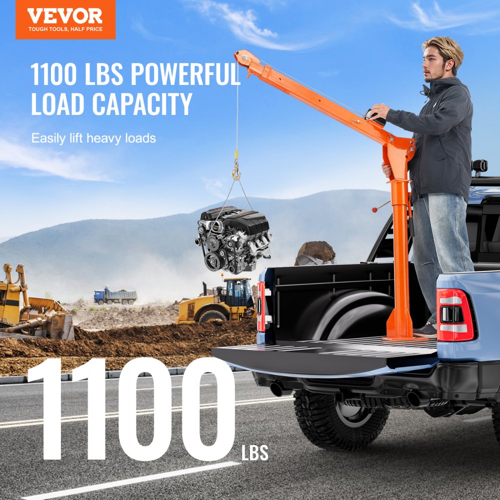 Elektrischer Ladekran, 499 kg, Pickup-Kran mit elektrischer Seilwinde 1587 kg, Stahl-Hebekran für Pickup-Trucks, 360° schwenkbar, zum Heben von Gütern auf der Baustelle oder im Werk Elektrischer Ladekran, 499 kg, Pickup-Kran mit elektrischer Seilwinde 1587 kg, Stahl-Hebekran für Pickup-Trucks, 360° schwenkbar, zum Heben von Gütern auf der Baustelle oder im Werk