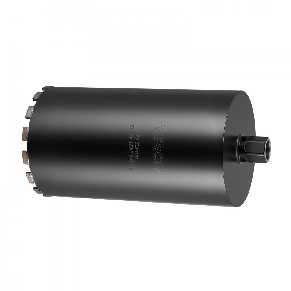 Core drill φ 203 mm, 356 mm drilling depth, 1-1/4 inch-7 internal thread, high-precision welding technology, wet diamond core drill, core hole drill for reinforced concrete brick masonry