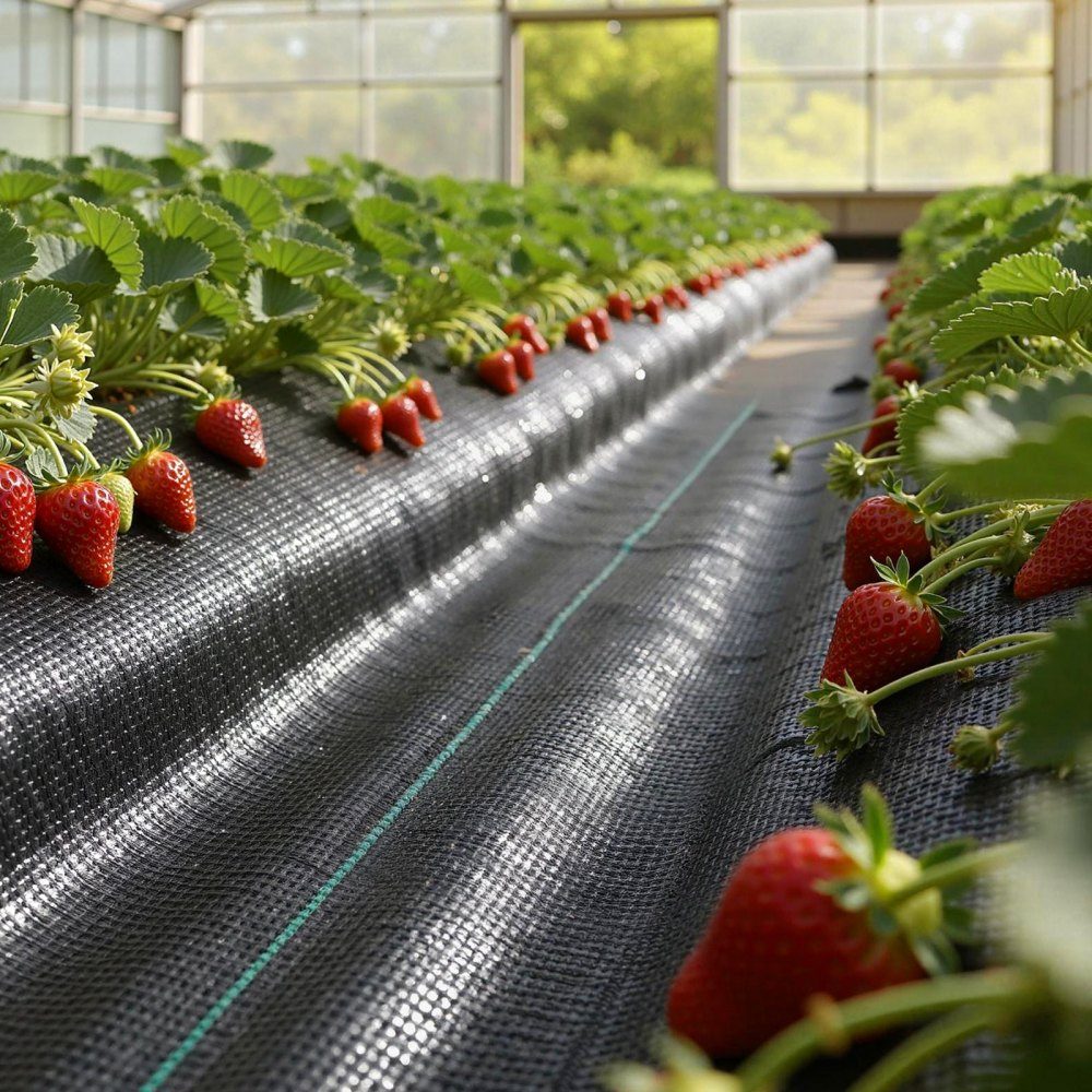 Unkrautvlies 0,4x30,5m Gartenvlies 90g/㎡, Unkrautmatte aus Polypropylen, Unkrautfolie mit hoher Belüftungsdrainage, Wurzelsperre gegen Unkraut für Gewächshaus-Bauerngarten, Schwarz