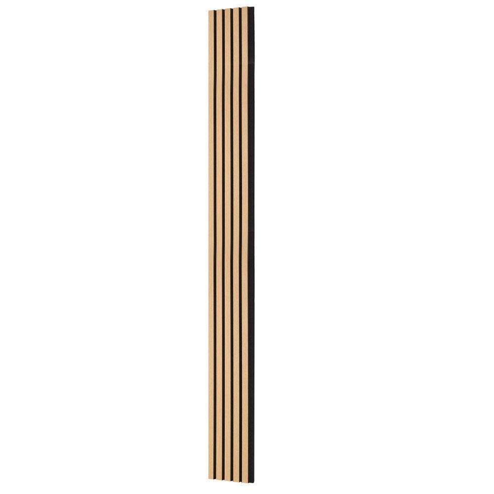 Acoustic Panels Acoustic Panels 2400x200mm MDF Accent Wooden Wall Panels for Modern Interior Wall Decoration Faux Wood Wall Panels for Noise Reduction Light Oak Set of 4