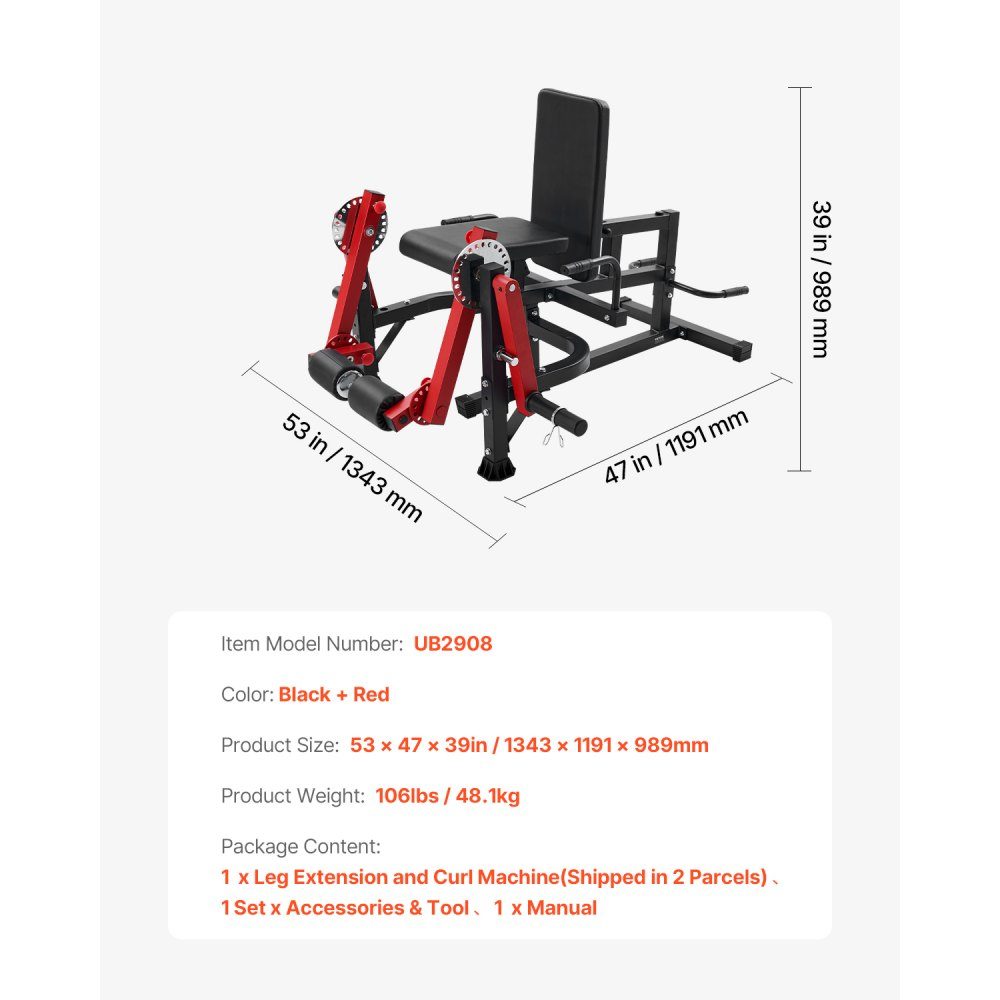 Leg Extension and Curl Machine, Seated Leg Twist Extension for Thighs, Adjustable Device for Special Lower Body Exercises, Training Bench for Home Gym (700lb Load Capacity)