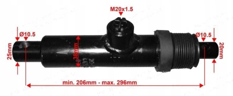 Hydraulische cilinderstrooier tegenstrooier 20 TAKT 86+ VEERSLANG set