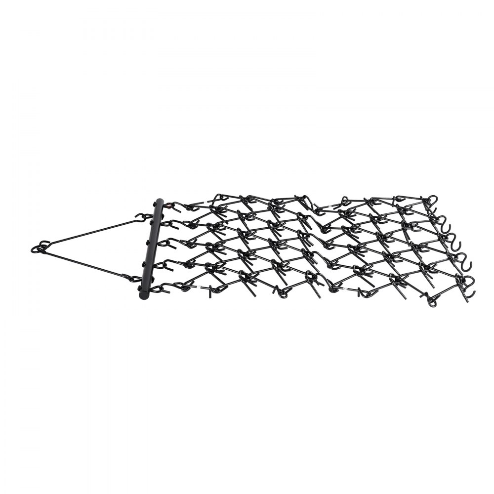 Drag Harrow 2250 x 1140mm Chain Harrow with 69 Sharp Teeth Suitable for ATV and UTV Tractors for Soil Preparation, Seeding, Landscape Smoothing and Gravel Driveway Maintenance Drag Harrow 2250 x 1140mm Chain Harrow with 69 Sharp Teeth Suitable for ATV and UTV Tractors for Soil Preparation, Seeding, Landscape Smoothing and Gravel Driveway Maintenance