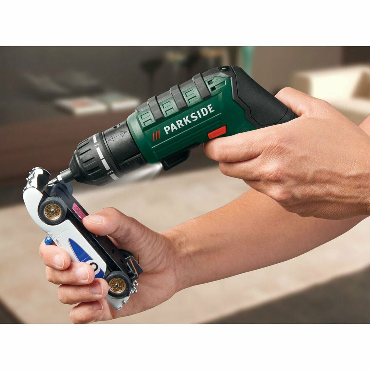 PARKSIDE® cordless screwdriver »PAS 4 D5«, with replacement attachments