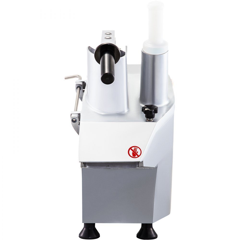 Trancheuse à légumes électrique, trancheuse à légumes commerciale, trancheuse 550 W avec 6 disques de coupe, robot culinaire professionnel en acier inoxydable