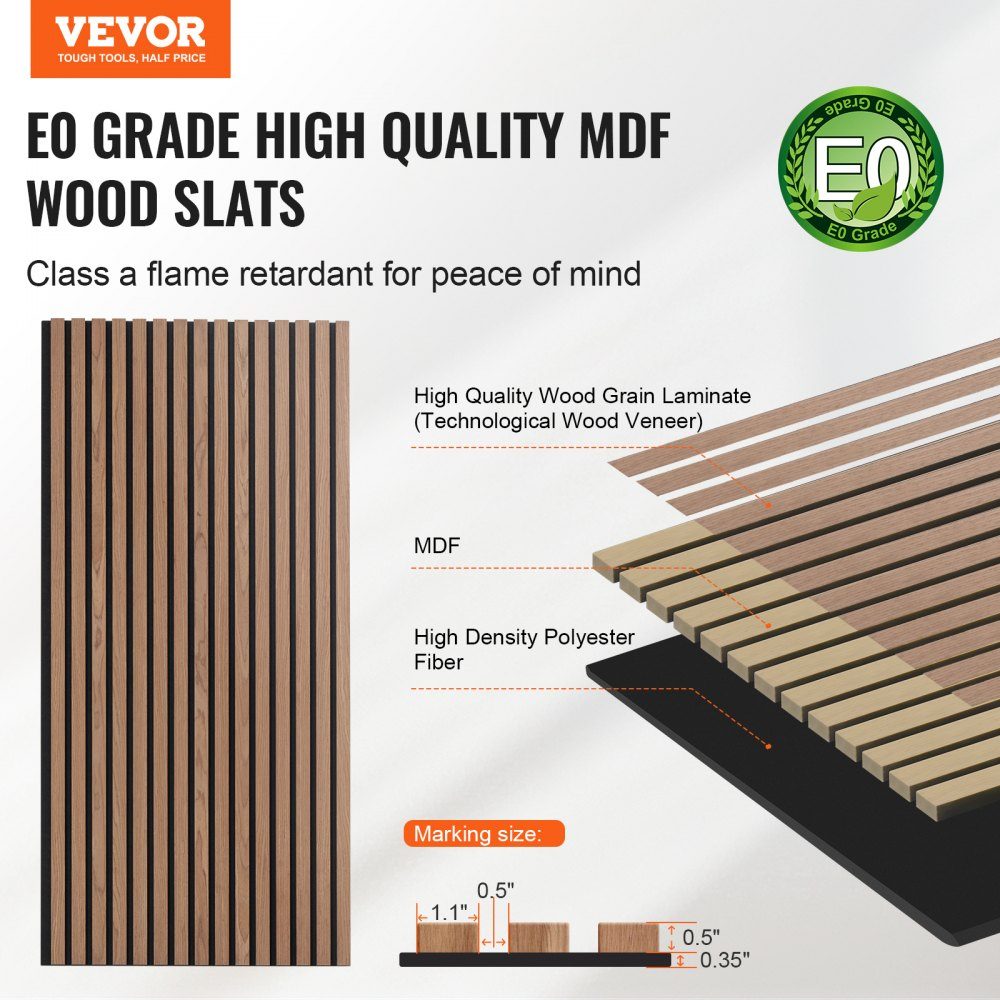 Acoustic Panels 1200x600x21mm Acoustic Wall Panels MDF Accent Wood Wall Panels for Modern Interior Wall Decoration Acoustic Panels Faux Wood Wall Panels for Noise Reduction Set of 4