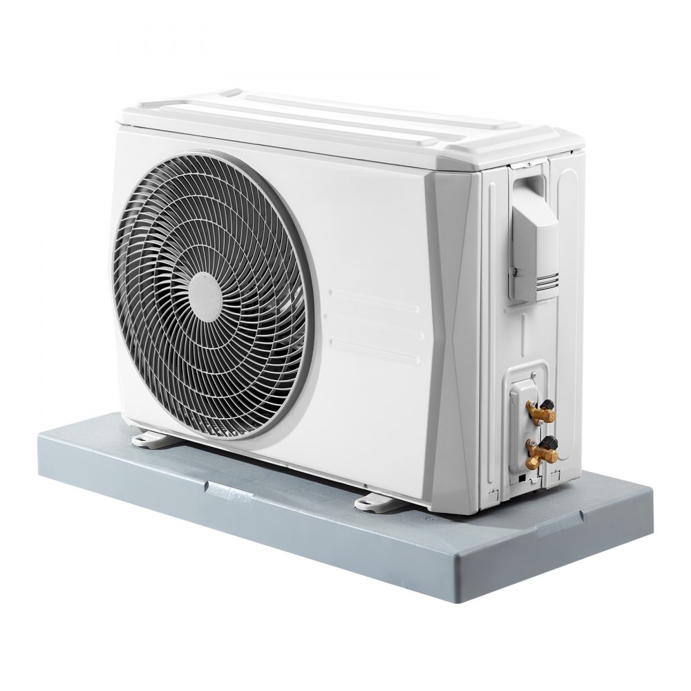 Mini coussin divisé, pour systèmes de pompe à chaleur de climatiseur sans conduit 9000-36000 BTU, coussinets anti-vibrations en plastique 960x460x74mm pour unités de condensateur extérieures, charge maximale 181kg