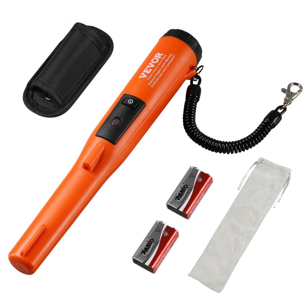 Metalldetektor Pinpointer, IP68, vollständig wasserdichter Metalldetektor, 11 cm Erkennungstiefe, Propointer, Schatzsuche mit 3 Modi, LCD/Ton/Vibration/Ton + Vibration, 9-V-Batterie und Samtbeutel im Lieferumfang enthalten
