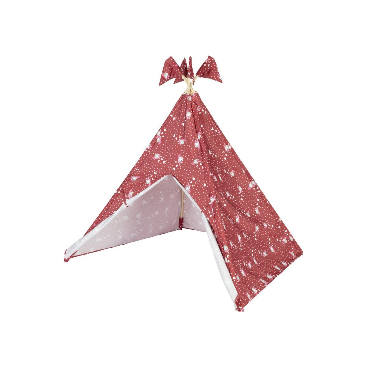 Tipi tente de jeu en bois lupilu®, avec coton