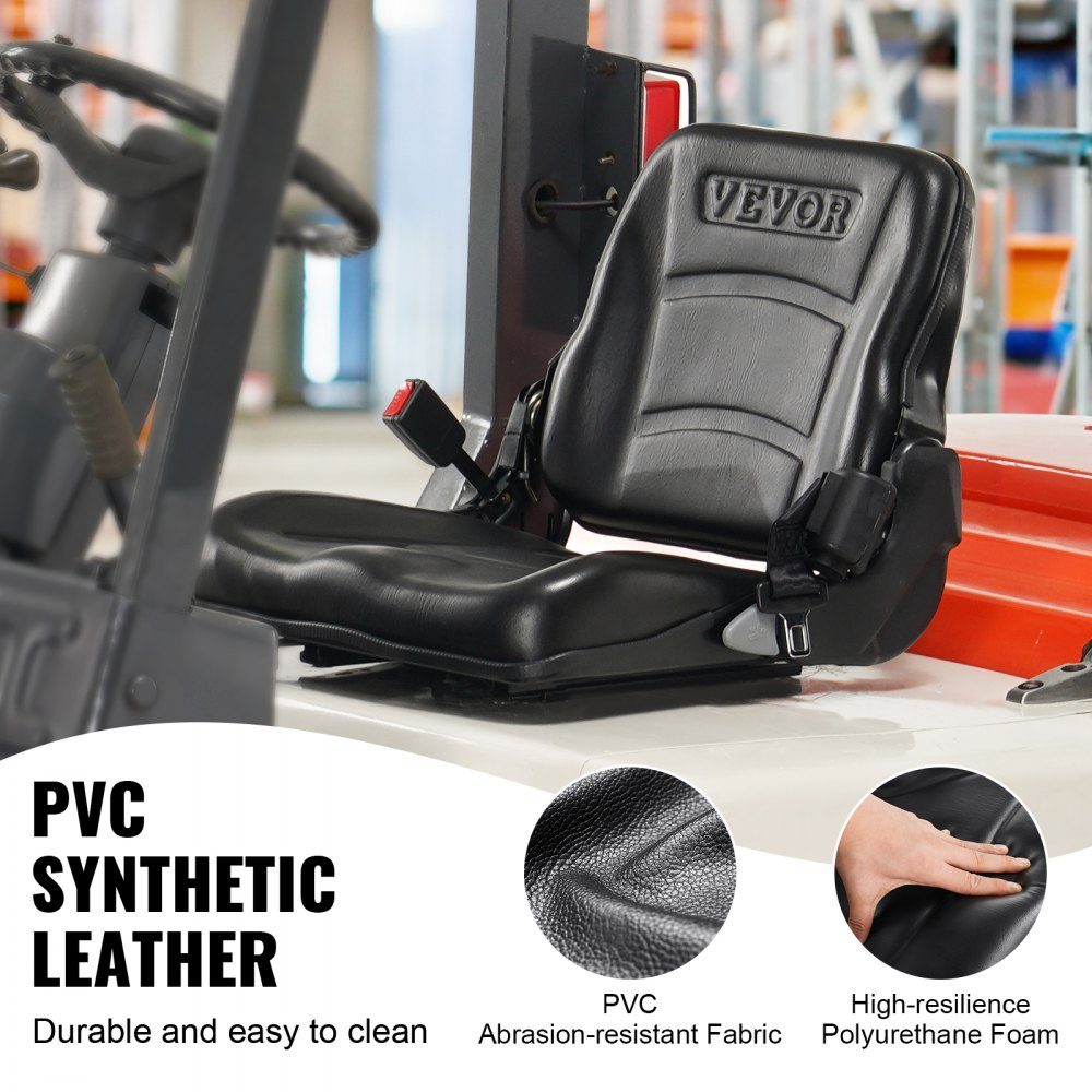 Tractor Seat 530 x 520 x 455mm 160-340mm Tractor Seat Universal Tractor Seat Tractor Seat Tractor Seat Forklift PVC 12.9kg for most mechanical seats such as forklifts