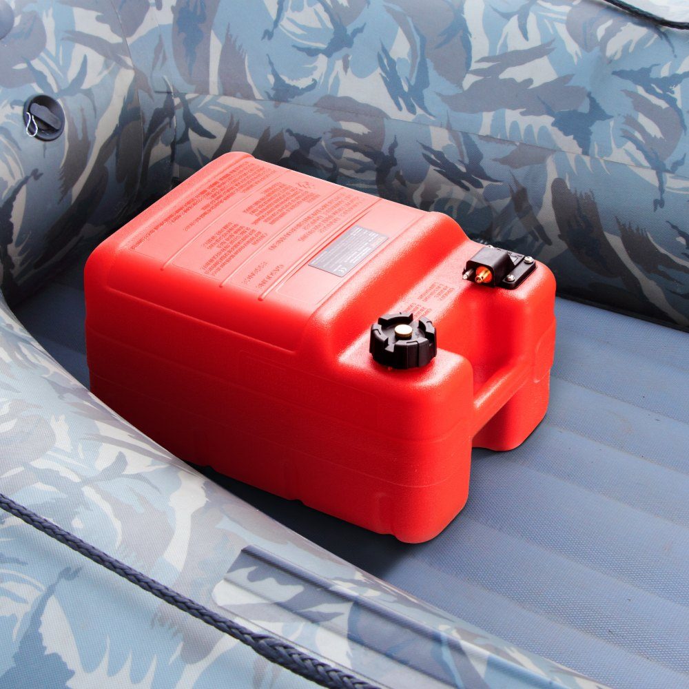 Marine Fuel Tank 24L Portable Outboard Motorboat Tank Plastic Outboard Marine Boat Fuel Tank with Hose Easy to Carry for Yacht Fishing Boat Deck Boat Red