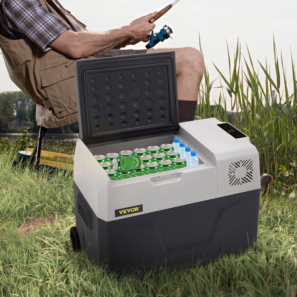 30L autokoelkast compressor koelbox roestvrij staal vakantie geïsoleerde box mini koelkast koelbox auto en stopcontact
