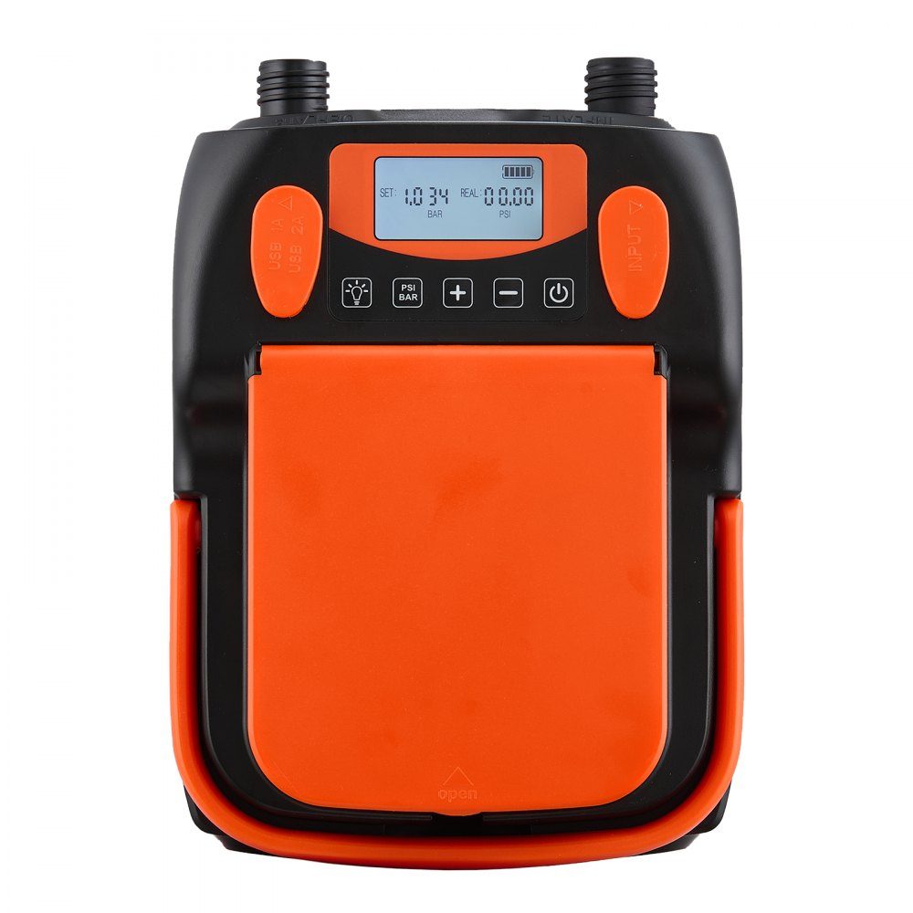 Paddleboard Pump (20 PSI) with USB Output, Two-Stage Electric SUP Air Pump with Auto Shut-Off and LED Light, Inflate and Deflate 12V DC, Ideal for Inflatable Boat Mattresses