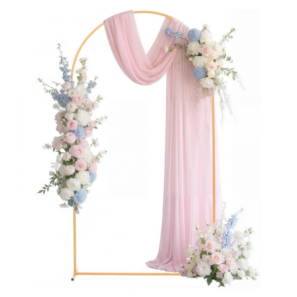 Hochzeitsbogen, 2,2 m x 1,2 m, Hintergrundständer, 1 Set, goldener Metallbogen, Hochzeitsbogen, Ballonbogen für Hochzeiten, Geburtstagsfeiern, Abschlussfeiern, Feiertage und Zeremoniendekoration