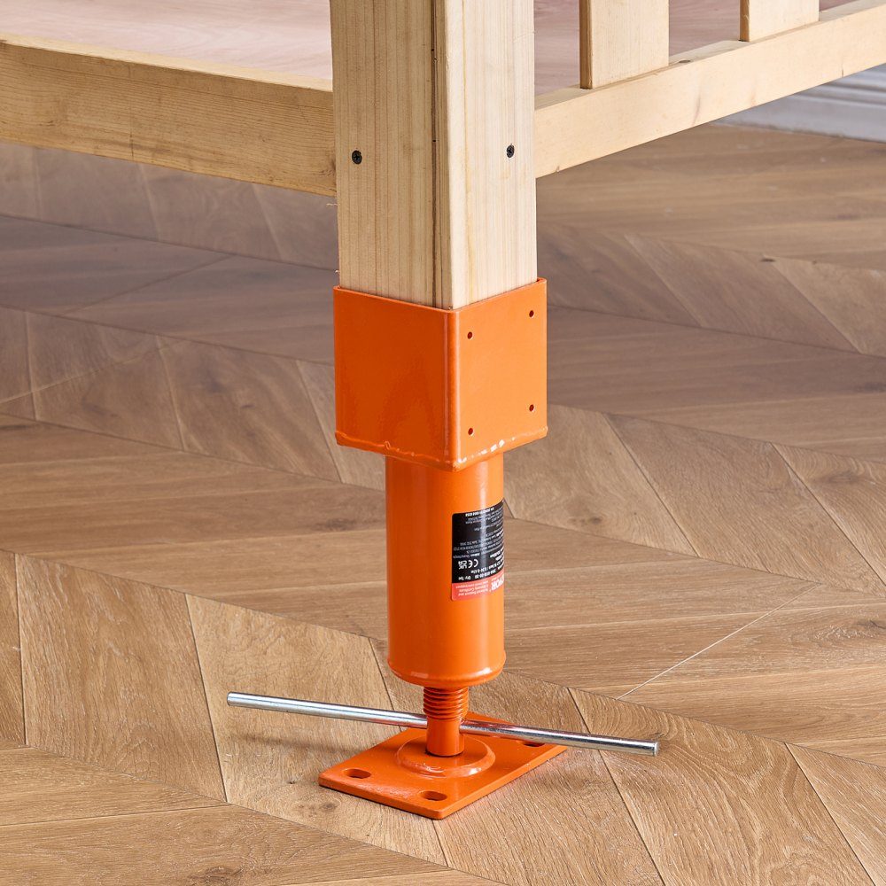 Schraubbockpfosten, 4" x 4", Höhenbereich 13,2" bis 18,7", maximale Belastung 24.700 Pfund, verstellbarer Bock, temporärer Bock zum Nivellieren von Häusern, Stützbalken für Böden, Kriechkeller