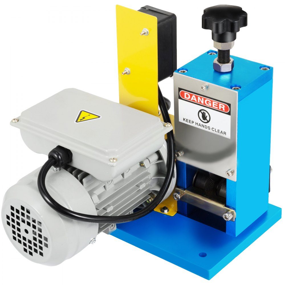 Abisoliermaschine elektrisch, 1,5–25 mm Kabelabisoliermaschine elektrisch, 180 W einphasige Kabelschälmaschine, Kabelschäler Modell HXSMS-025 mit Klinge und Handschuhen, Kabelabisolierwerkzeug