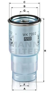 MANN WK 720/2X Filter PALIWA - Part No. HT-50891