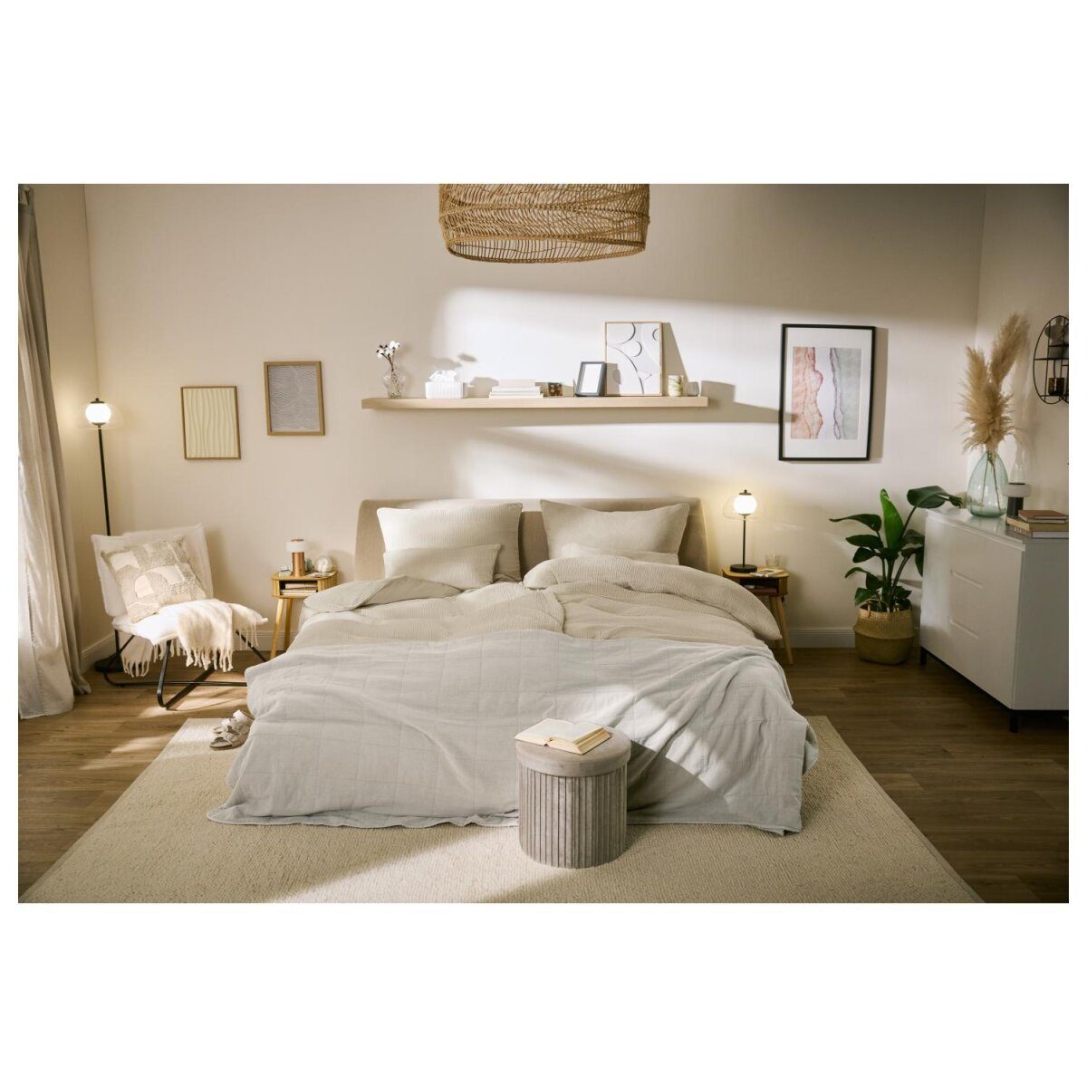 LIVARNO® Muslin cushion cover, 40 x 80 cm, 2 pieces
