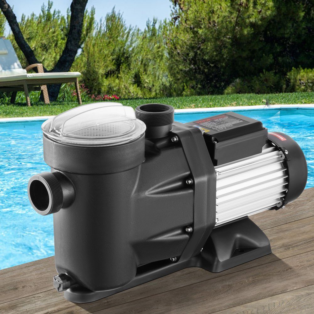 Pompe de Piscine Hors Sol 2HP, 220V-240V, 1450/2860RPM, Pompe Double Vitesse, 1800W, Débit Maximum 33000L/H, Pompe Puissante, Pompe de Piscine à Économie d'énergie pour Piscines Hors Sol, Certification CE