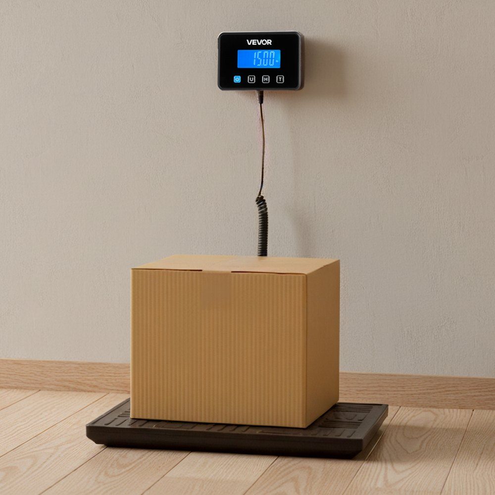 Digital Parcel Scale 20/100g Double Accuracy 300kg Platform Scale with Hold/Tare Function and LCD Display for Parcels, Postage, Luggage, Battery and Charging Cable Included