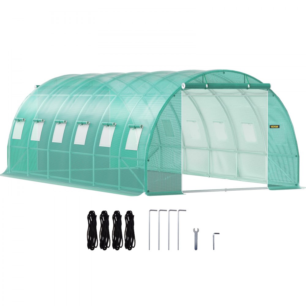 Arched roof greenhouse 6.1x3x2.1m film greenhouse Galvanized steel frame and PE tarpaulin greenhouse tunnel waterproof and UV-resistant tomato greenhouse ideal for growing vegetables flowers Arched roof greenhouse 6.1x3x2.1m film greenhouse Galvanized steel frame and PE tarpaulin greenhouse tunnel waterproof and UV-resistant tomato greenhouse ideal for growing vegetables flowers