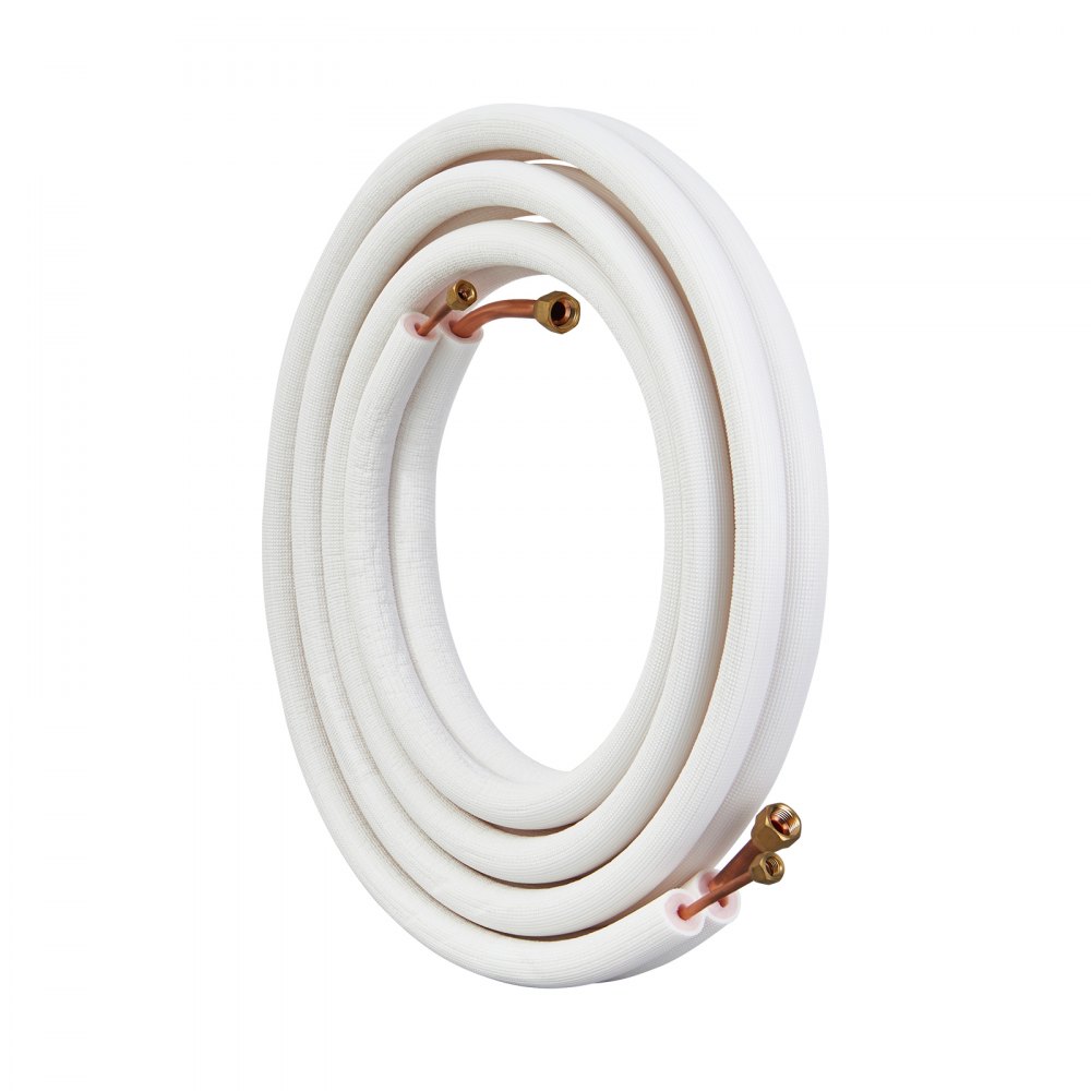 4876,8 mm Mini-Split-Line-Kit, 6,4 und 12,7 mm Außendurchmesser, Kupferrohre und dreischichtige Isolierung, für Klimaanlagen oder Wärmepumpenausrüstung und HVAC mit umfangreichem Zubehör 4876,8 mm Mini-Split-Line-Kit, 6,4 und 12,7 mm Außendurchmesser, Kupferrohre und dreischichtige Isolierung, für Klimaanlagen oder Wärmepumpenausrüstung und HVAC mit umfangreichem Zubehör