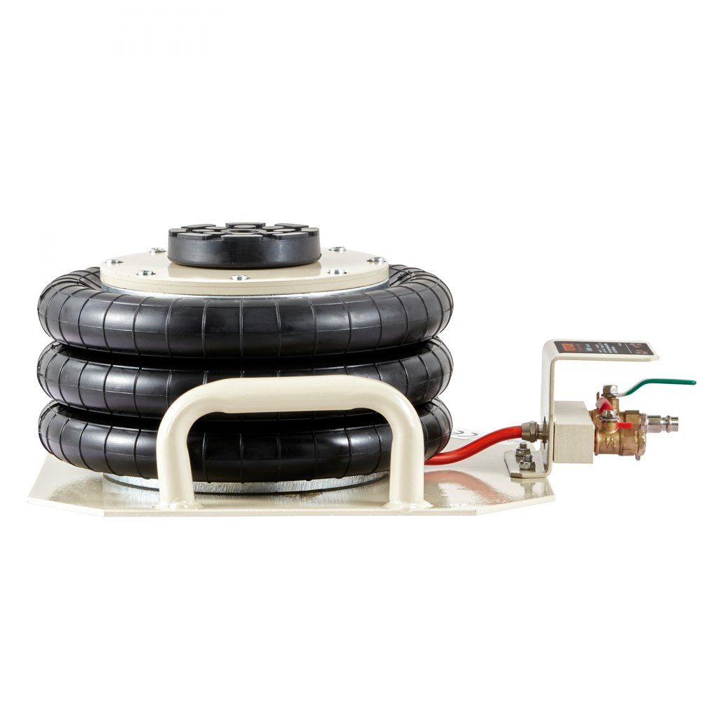 Pneumatic car jack Air Jack 3 t, white Triple Bag Air Jack 140-450 mm lifting height Bag Air Jack, 5 minutes lift Air Jack jack for SUV, truck, bus etc